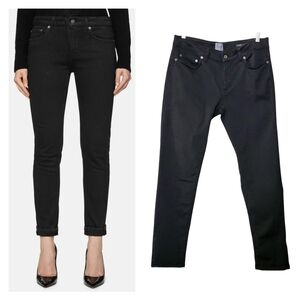 Dondup Monroe Skinny Fit Black Midrise Jeans Made In Italy Cotton Minimalist